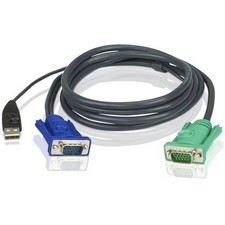 ATEN 6' USB KVM Cable SPHD15 to VGA & USB A picture