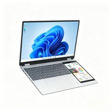 15.6 Inch Dual Screen Laptop 16GB DDR4 2TB SSD 7 Inch Touch Dual Band WiFi Win11 picture