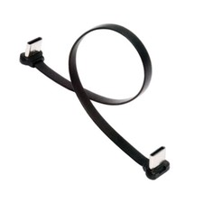 CY USB-C Angled Connector Type C to Slim Flat USB-C Power USB2.0 Data Cable 65W picture