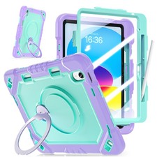 For iPad 11th/10th Gen Case Heavy Duty Rugged Stand Cover w/ Screen Film & Strap picture