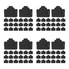 240Pcs Black Reusable Ethernet Jack Dust Plugs Silicone Covers for Computers picture