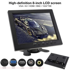 8 Inch Security Monitor TFT LCD Color Car Monitor Mini TV Computer VGA HDMI USB picture