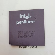 Intel Pentium CPU A80502100 SX963 100MHz Ceramic Socket 5/7 Gold Pins Vintage picture