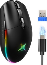 Wireless Gaming Mouse Rechargeable 8000 DPI Long-Lasting Battery RGB Backlit picture