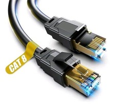 10ft Cat 8 Ethernet Cable RJ45 Super Speed 40Gbps Patch LAN Network Gold Plated picture