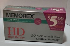 VTG NEW SEALED 30 Memorex HD High Density 3.5