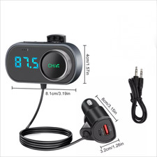 Car Bluetooth FM Transmitter LED Charger AUX Radio QC PD Adapter MP3 Player USB picture