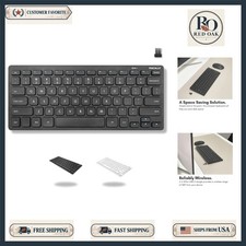 Portable Mini Wireless Keyboard - 2.4G USB, Ambidextrous Design, Battery Powered picture