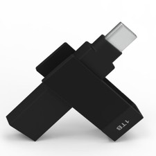 iXflash 1 TB Backup Flash Drive USB A & USB C for iPhone iPad & Computer Black picture