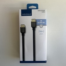 Insignia 3m (10 ft) DisplayPort to DisplayPort Cable 4K Ultra HD - New Open Box picture
