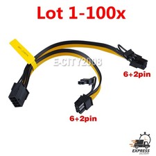 GPU VGA PCIe 8 Pin Female to Dual 2X 8 Pin (6+2) Male Y-Splitter Extension Cable picture
