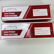 Laser Printer Toner Cartridge Superior Performance B411/431 Black Lot of 2 picture