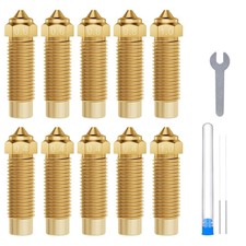 10Pcs Multi Size Nozzles for Neptune 4 Plus/Max 3D Printer, Brass Hotend Nozzles picture