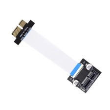 PCI-E Express X1 Male to Female Slot Riser Card Extension Ribbon Cable 10CM picture