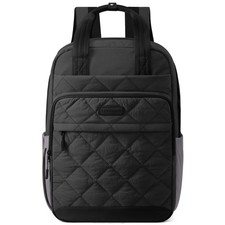 LOVEVOOK Puffer Backpack for Women Fits 15.6 Inch inch, Black/Gray picture
