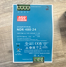 MEAN WELL NDR-480-24 DIN Rail Mount Power Supply 24V 20A 100-240VAC picture