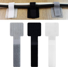 60 Pack Hook and Loop Cable Ties, Adhesive Cable Clips, Cord Organizer for Appli picture