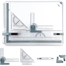 Zonon A3 Portable Drawing Board, Multi-Function Metric Drafting A3, White picture