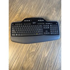 Logitech MK710 Wireless Keyboard Full Size Ergonomic Media Keys Tested No Dongle picture