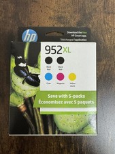 Genuine HP 952 XL 5 Pack High Yield Ink Cartridge Combo 6ZA00AN 952XL exp 2027 picture