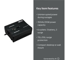 Tripp Lite 350va Battery Back Up Surge Protector picture