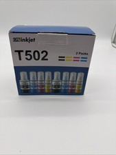 8 pack T502 Ink Refill Bottles For Epson 502 EcoTank, Supertank Printers picture