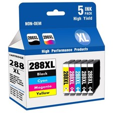 288XL Ink Cartridge Combo for Epson XP-430 XP-330 XP-434 XP-440 Printers(5-Pack) picture