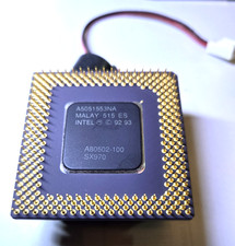 Intel Pentium SX970 100MHz Socket 7 Ceramic Processor A80502-100 W/Heat sink picture
