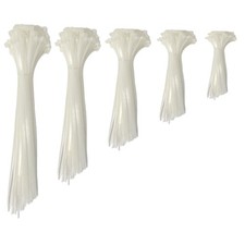 Kable Kontrol Zip Tie Kit 500 Pcs Assorted Length 4+5.5+8+11+14 Inch White picture