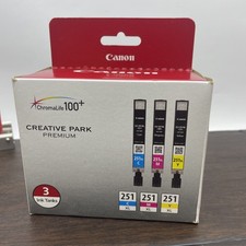 Genuine Canon CLI-251 CMY 3 Ink Color Multi Pack Cyan Magenta Yellow Sealed picture