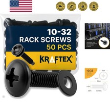 10-32 Rack Screws 50-Pack - Versatile Server Rack Accessories for Network Cab... picture