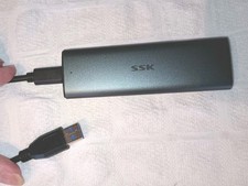 SSK HE-C371 dual-protocol M.2 SSD enclosure, Converts Solid State To Portable picture