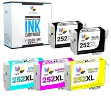 5PK CMYi Replacement 252XL Combo Pack Ink for Epson Workforce WF-7710DWF WF-7720 picture