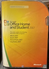 Microsoft Office Home Student 2007 Box CD Word Excel PowerPoint OneNote picture
