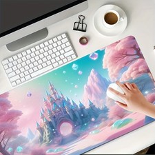 1pc Multi-Size Mouse Pad Large Pink Dream Castle Desktop Pad PC Additions Gami picture