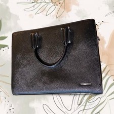 BOSTANTEN Black Laptop Briefcase, Adjustable Shoulder Strap, Zip-Around picture