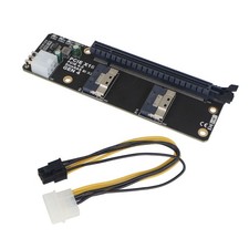 SlimSAS 8i x2 to PCIe4.0 x16 Adapter SFF8654 Riser Card GEN4 NVMe Network Card picture