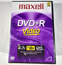 Maxell DVD+R Video 5 Pack 4.7GB 8x Recordable Write-Once Single-Sided picture