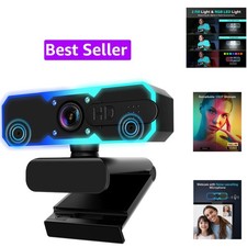 1080P 60FPS Streaming Camera Webcam with Microphone and Fill RGB Light,Autofo... picture