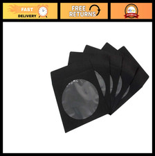 1000 Pack Premium Thick Black CD DVD Blu-ray Sleeves with Window & Flap, 100g picture