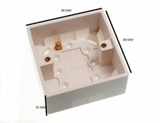 Moulded Pattress Surface Mount Back Box Single 1 Gang 35mm Pack Of 100 picture