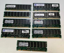 Lot of 9 Vintage SDRAM Memory Modules Mixed Brands PC100 PC133 ECC picture