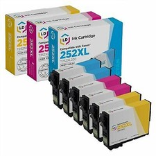 6Pk Replacement Cartridges for Epson Ink 252 XL 252XL T252XL Cyan Magenta Yellow picture