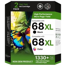 Adoccur 68XL HP 68 Ink Cartridges Black/Color Combo Pack for HP Envy 6155e picture