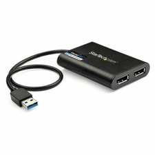 StarTech USB32DP24K60 USB to Dual DisplayPort Adapter - 4K 60Hz - USB 3.0 5Gbps picture