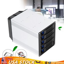 5 bays SATA SAS D Drive Bay Hard Drive Disk Case Enclosure 2.5