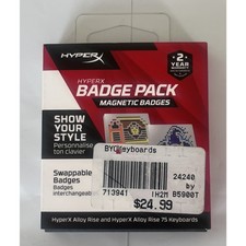 HyperX 8-Bit Magnetic Badges 4 Pack for Alloy Rise Keyboard Hard Enamel NEW picture