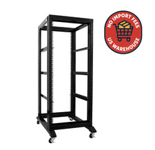 4-Post 27U Adjustable Open Frame Server Rack IT Network Relay IT 800mm  Casters picture