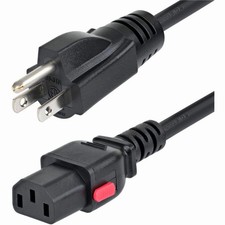 StarTech 10FTLC10APOWERCORD 10ft Power Cord NEMA 5-15P to Locking C13 picture