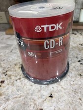 TDK CD-R 100 Pack 52X Blank Discs 700MB 80 Min New Sealed picture
